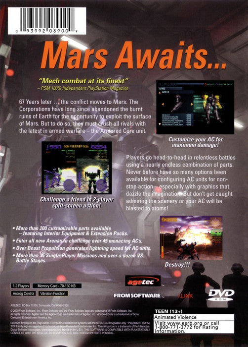 Armored Core 2 – PlayStation 2 (PS2) - for just $20.99! 