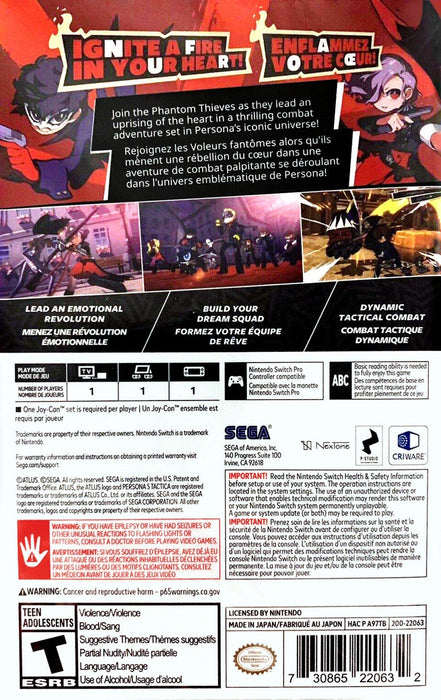 Persona 5 Tactica – Nintendo Switch (NS) - for just $11.99! 