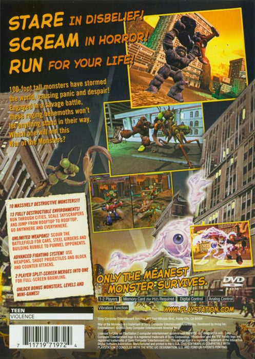 War of the Monsters – PlayStation 2 (PS2) - for just $0! 