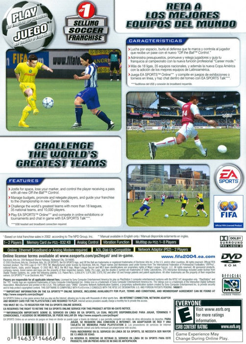 FIFA 2004 – PlayStation 2 (PS2) - for just $0! 