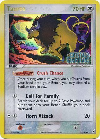 Tauros (12/100) (Stamped) [EX: Crystal Guardians] - for just $13! 