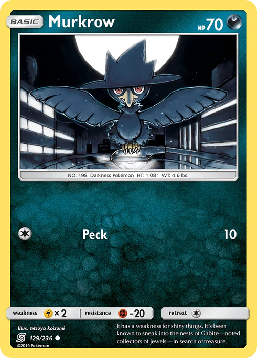 Murkrow (129/236) [Sun & Moon: Unified Minds] - for just $0.10! 