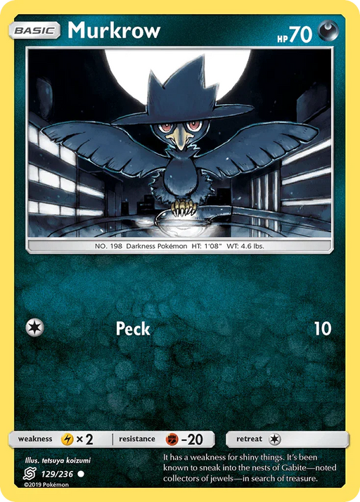 Murkrow (129/236) [Sun & Moon: Unified Minds] - for just $0.10! 