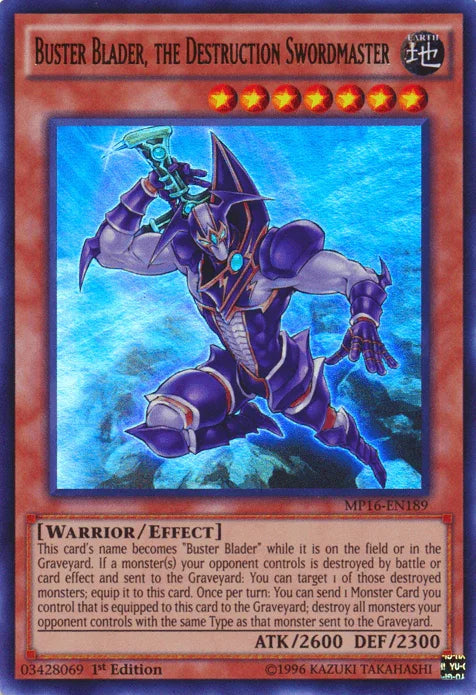 Buster Blader, the Destruction Swordmaster [MP16-EN189] Ultra Rare - for just $0.55! 