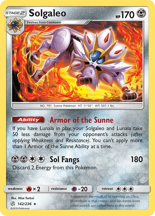 Solgaleo (142/236) [Sun & Moon: Cosmic Eclipse] - for just $0.55! 
