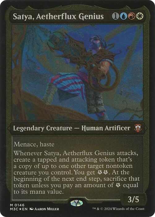 Satya, Aetherflux Genius (M3C-146) - Modern Horizons 3 Commander Foil - for just $0.03! 