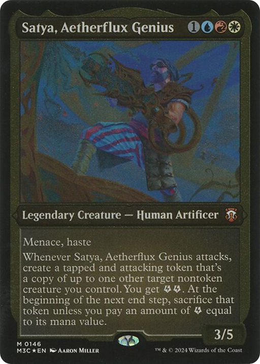 Satya, Aetherflux Genius (M3C-146) - Modern Horizons 3 Commander Foil - for just $0.03! 