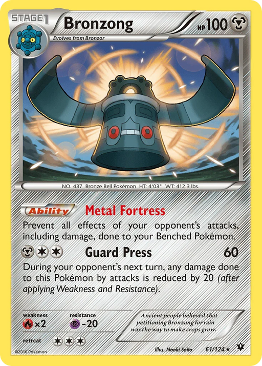 Bronzong (61/124) [XY: Fates Collide] - for just $0.10! 