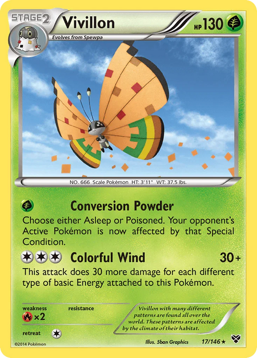 Vivillon (17/146) (High Plains Form/Orange Wings) [XY: Base Set] - for just $1.75! 