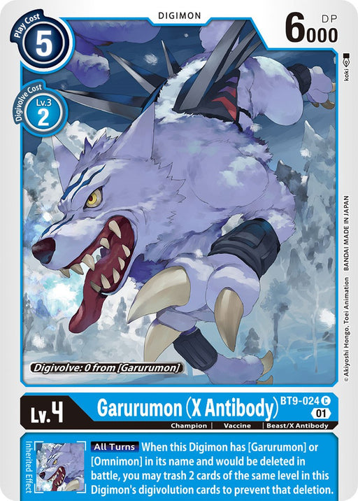 Garurumon (X Antibody) [BT9-024] [X Record] - Just $0.09! Shop now at Retro Gaming of Denver