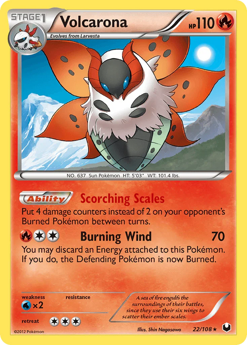 Volcarona (22/108) [Black & White: Dark Explorers] - for just $0.85! 