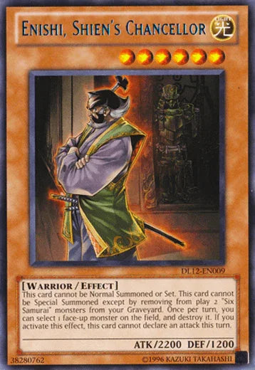 Enishi, Shien's Chancellor (Blue) [DL12-EN009] Rare - for just $0.25! 