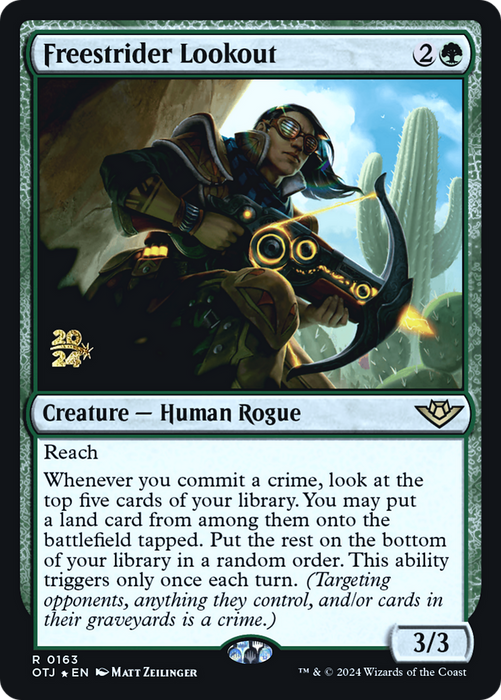 Freestrider Lookout (PRE-163) - Outlaws of Thunder Junction Promos Foil - for just $0.26! 