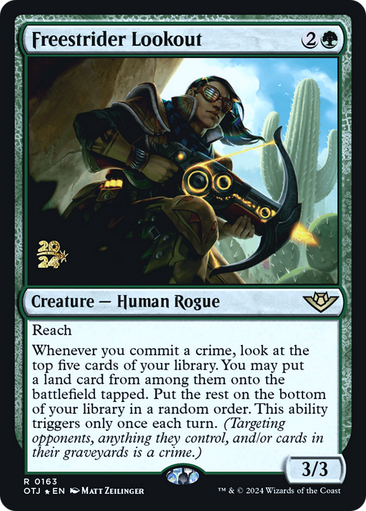 Freestrider Lookout (PRE-163) - Outlaws of Thunder Junction Promos Foil - for just $0.26! 