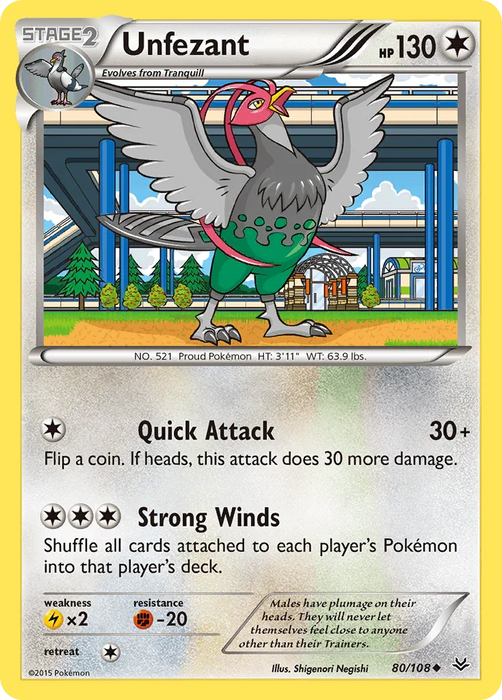 Unfezant (80/108) [XY: Roaring Skies] - for just $0.10! 