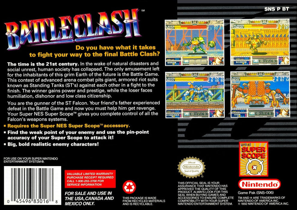 Battle Clash – Super Nintendo Entertainment System (SNES) - for just $0! 