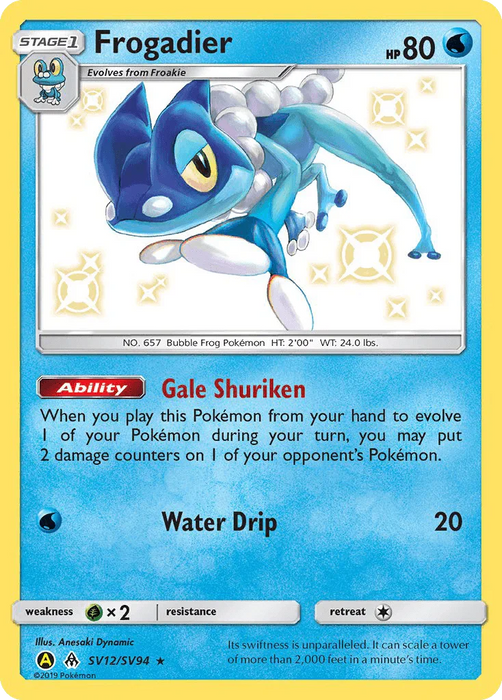 Frogadier (SV12/SV94) [Sun & Moon: Hidden Fates - Shiny Vault] - for just $2.15! 