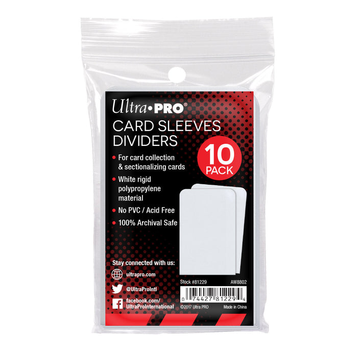 Ultra PRO: Card Dividers Standard - Semi-Rigid (White - 10ct) - for just $0! 