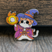 Wizard Cat Casting Fireball Hard Enamel Pin - 1.5" - for just $9.50! 