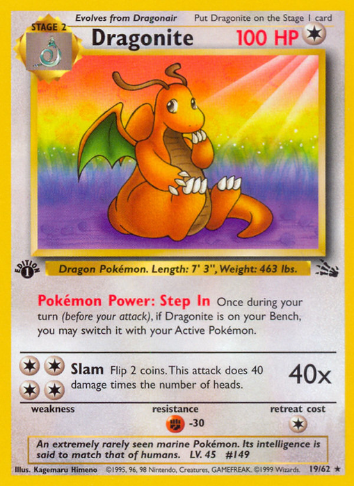 Dragonite (19/62) [Fossil 1st Edition] - Just $9.85! Shop now at Retro Gaming of Denver