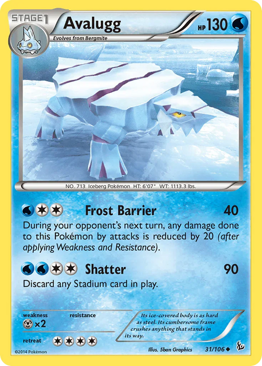 Avalugg (31/106) [XY: Flashfire] - for just $0.15! 