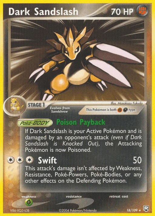 Dark Sandslash (18/109) [EX: Team Rocket Returns] - for just $5.35! 