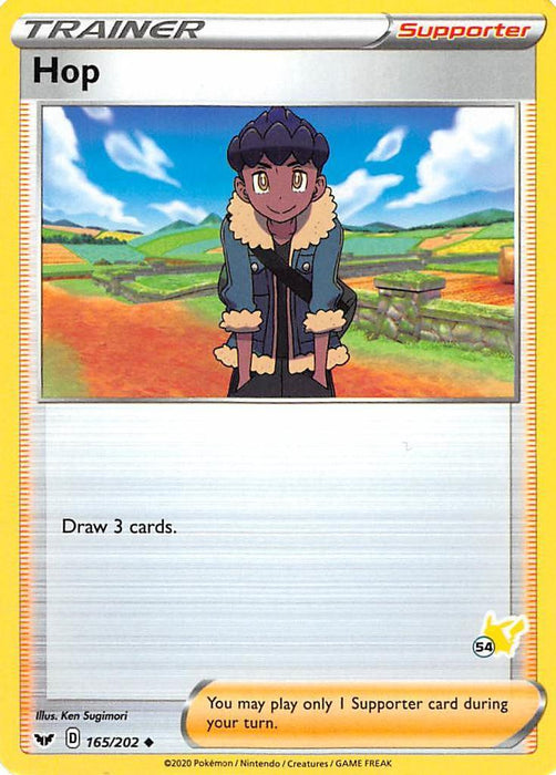 Hop (165/202) (Pikachu Stamp #54) [Battle Academy 2022] - for just $0.10! 