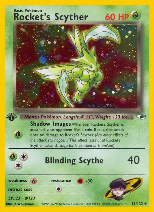 Rocket's Scyther (13/132) [Gym Heroes 1st Edition] - for just $95.35! 