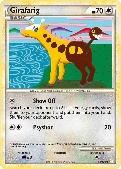 Girafarig (64/123) [HeartGold & SoulSilver: Base Set] - for just $0.30! 