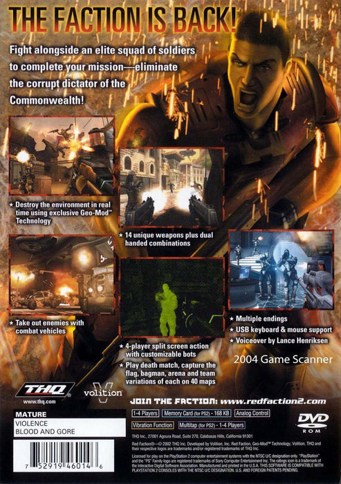 Red Faction II – PlayStation 2 (PS2) - for just $0! 