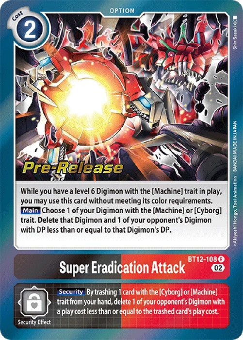 Super Eradication Attack [BT12-108] [Across Time Pre-Release Cards] - Just $0.15! Shop now at Retro Gaming of Denver