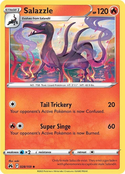 Salazzle (028/159) [Sword & Shield: Crown Zenith] - for just $0.10! 