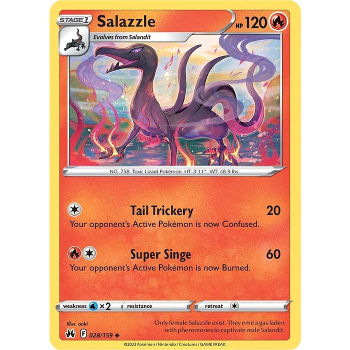 Salazzle (028/159) [Sword & Shield: Crown Zenith] - Just $0.05! Shop now at Retro Gaming of Denver