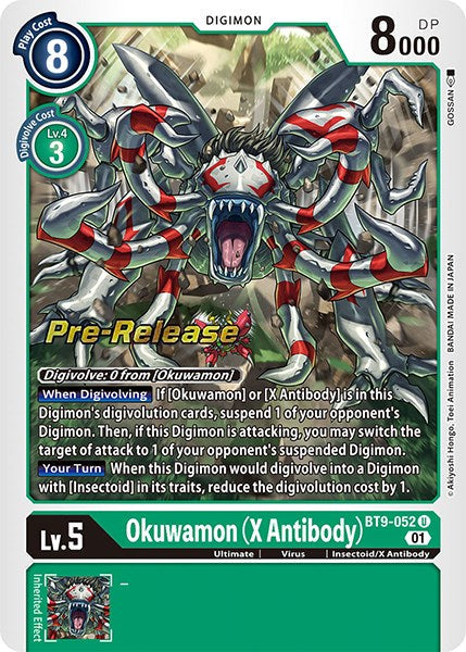 Okuwamon (X Antibody) [BT9-052] [X Record Pre-Release Promos] - Just $1.30! Shop now at Retro Gaming of Denver