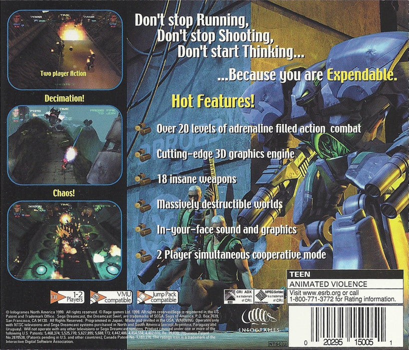 Expendable – Sega Dreamcast (DC) - for just $0! 