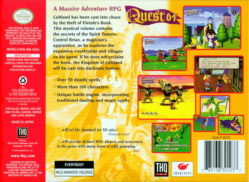 Quest 64 – Nintendo 64 (N64) - for just $27.99! 
