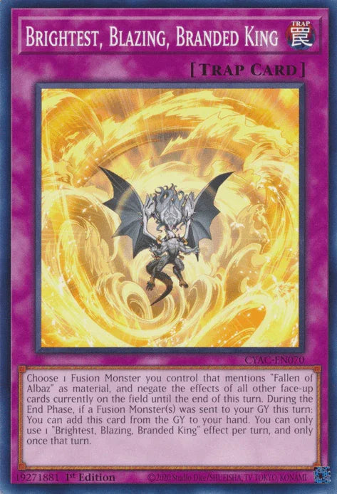 Brightest, Blazing, Branded King [CYAC-EN070] Common - for just $0.10! 