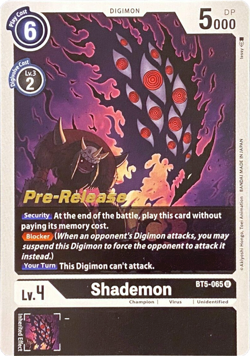 Shademon [BT5-065] [Battle of Omni Pre-Release Promos] - Just $0.15! Shop now at Retro Gaming of Denver