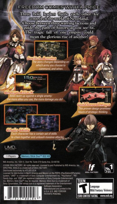 Spectral Souls: Resurrection of the Ethereal Empires – PlayStation Portable (PSP) - for just $14.99! 