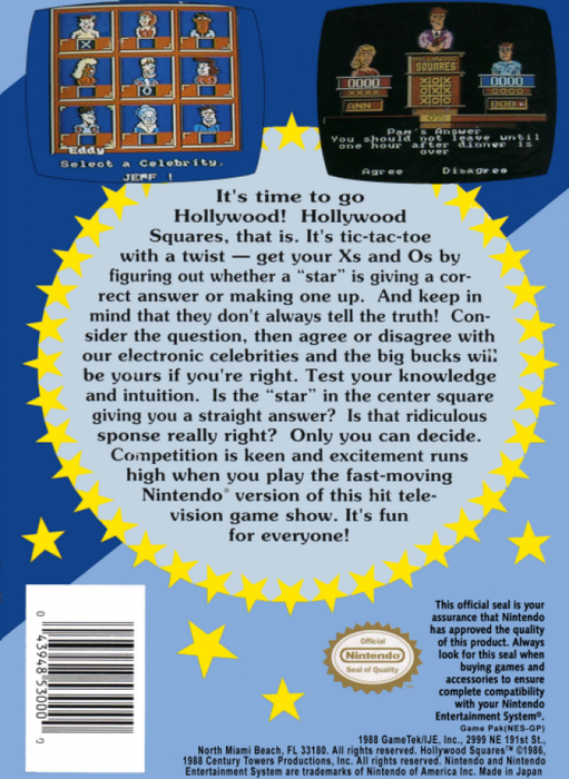 Hollywood Squares – Nintendo Entertainment System (NES) - for just $9.99! 