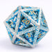 Skull's Grin Hollow Metal Dice Set - Glow in the Dark Blue - for just $89.99! 