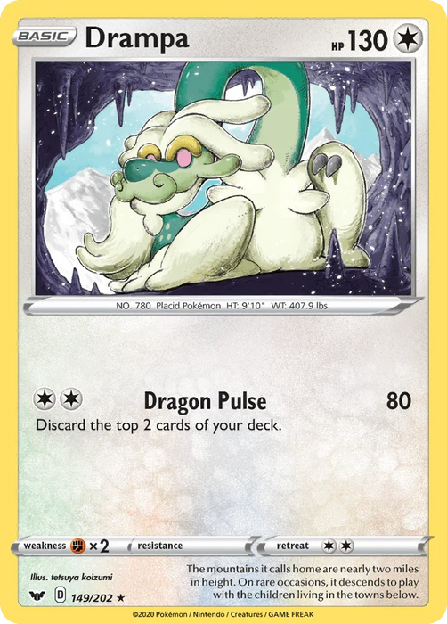 Drampa (149/202) [Sword & Shield: Base Set] - for just $0.10! 