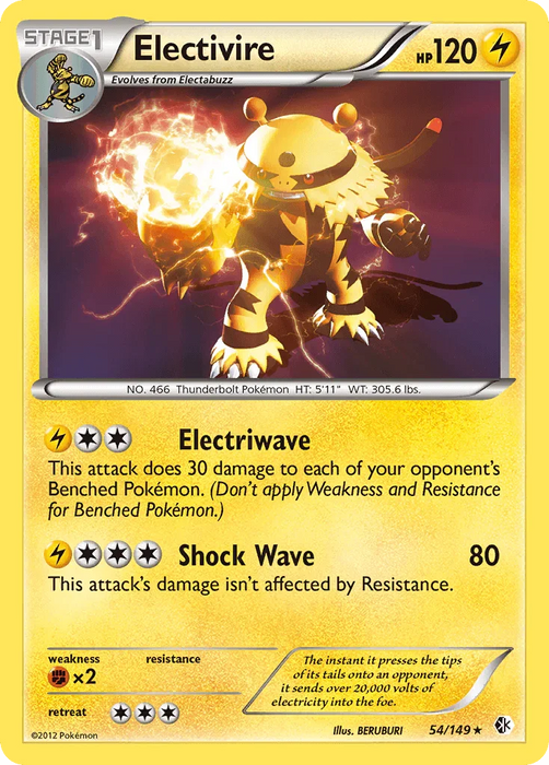 Electivire (54/149) [Black & White: Boundaries Crossed] - for just $0.70! 