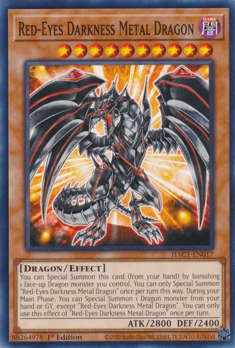 Red-Eyes Darkness Metal Dragon [HAC1-EN017] Common - for just $0.20! 