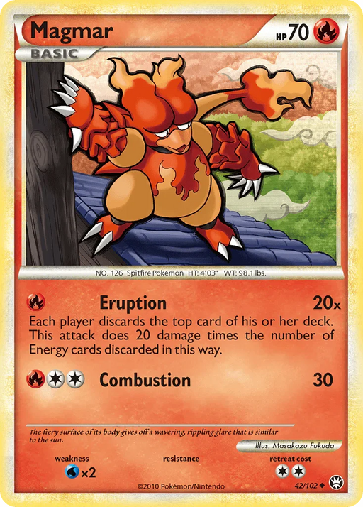 Magmar (42/102) [HeartGold & SoulSilver: Triumphant] - for just $0.20! 