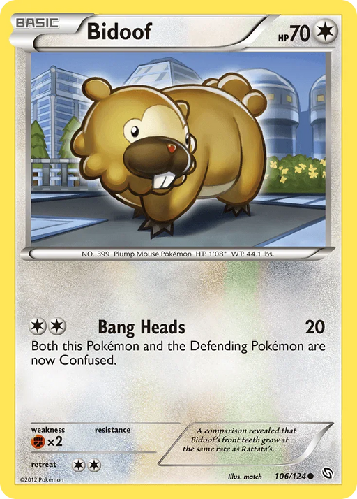 Bidoof (106/124) [Black & White: Dragons Exalted] - for just $0.15! 