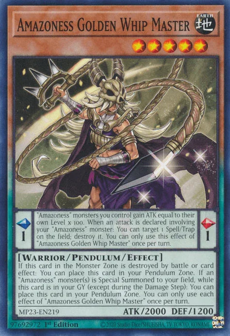 Amazoness Golden Whip Master [MP23-EN219] Common - for just $0.10! 