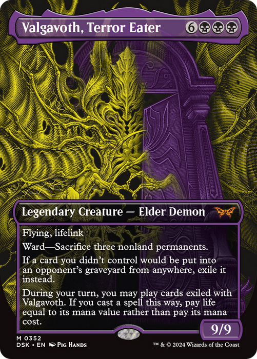 Valgavoth, Terror Eater (DSK-352) - Duskmourn: House of Horror (Borderless) Foil - for just $6.88! 