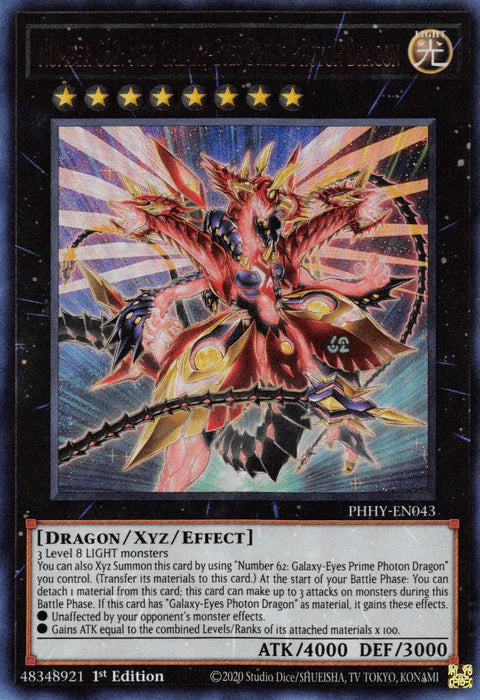 Number C62: Neo Galaxy-Eyes Prime Photon Dragon [PHHY-EN043] Ultra Rare - for just $1.40! 