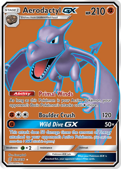 Aerodactyl GX (224/236) [Sun & Moon: Unified Minds] - for just $2.95! 